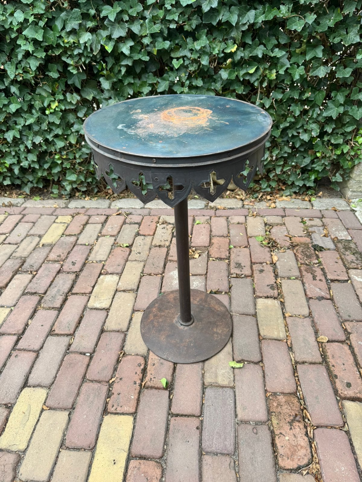 Stalen tafeltje, Ophalen, Minder dan 55 cm, Gebruikt, Metaal of Aluminium