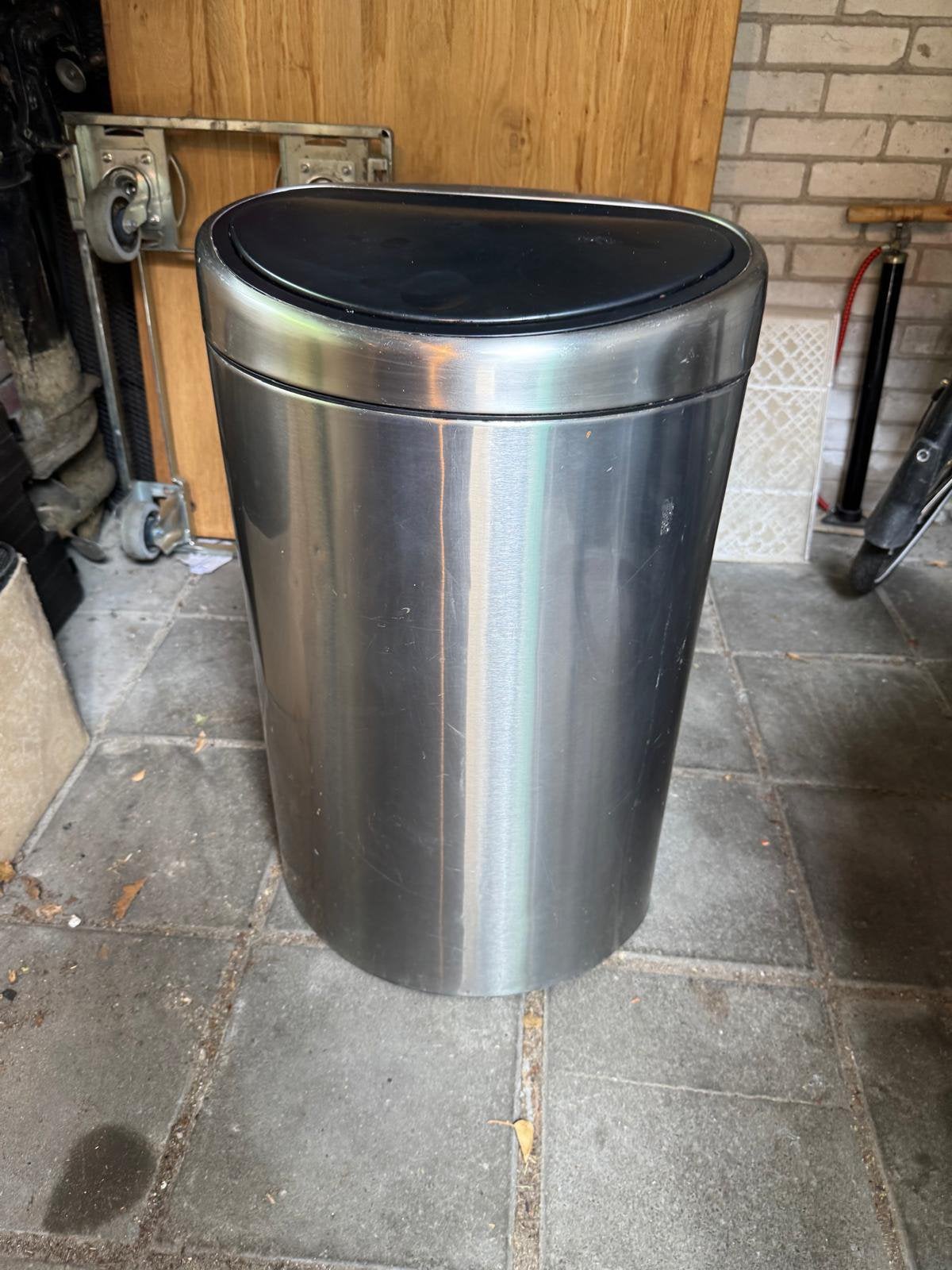 Brabantia prullenbak RVS, Ophalen of Verzenden, Zo goed als nieuw, Rvs