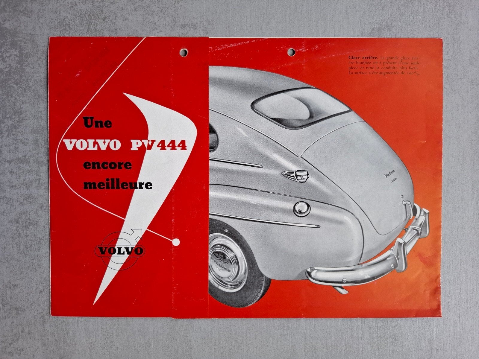 Volvo PV 444 folder - 1955, Ophalen of Verzenden, Gelezen, Volvo