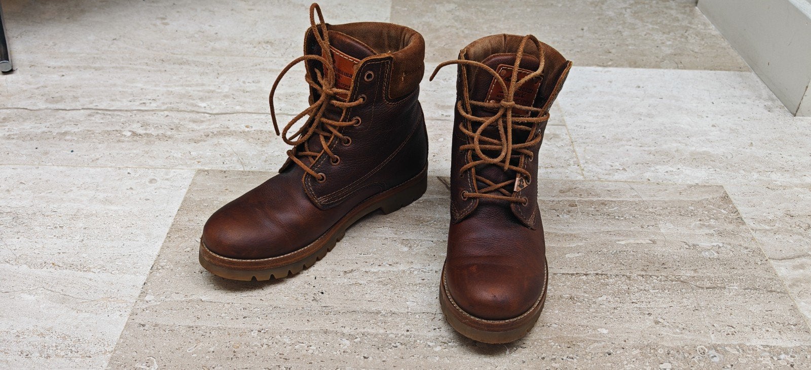 Panama Jack veterboots maat 38 - cognac - topstaat, Bruin, Lage of Enkellaarzen, Ophalen of Verzenden, Zo goed als nieuw