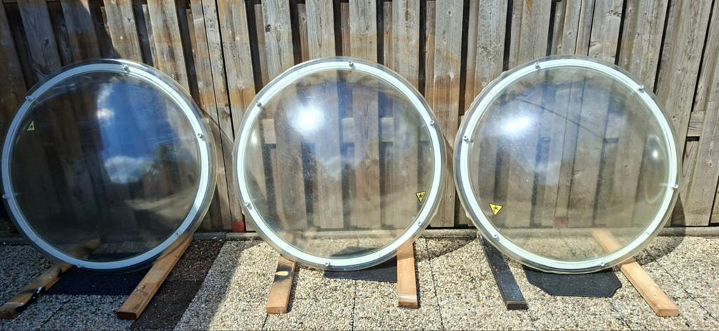 LICHTKOEPELS ROND DUBBEL WANDIG, MOOI 3X., Doe-het-zelf en Verbouw, Glas en Ramen, Ophalen, Gebruikt, 80 tot 120 cm, Dubbelglas