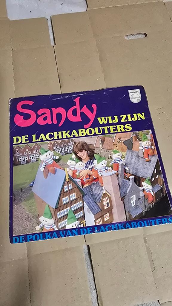Sandy Wij Zijn De Lachkabouters single Philips, Ophalen of Verzenden, Gebruikt