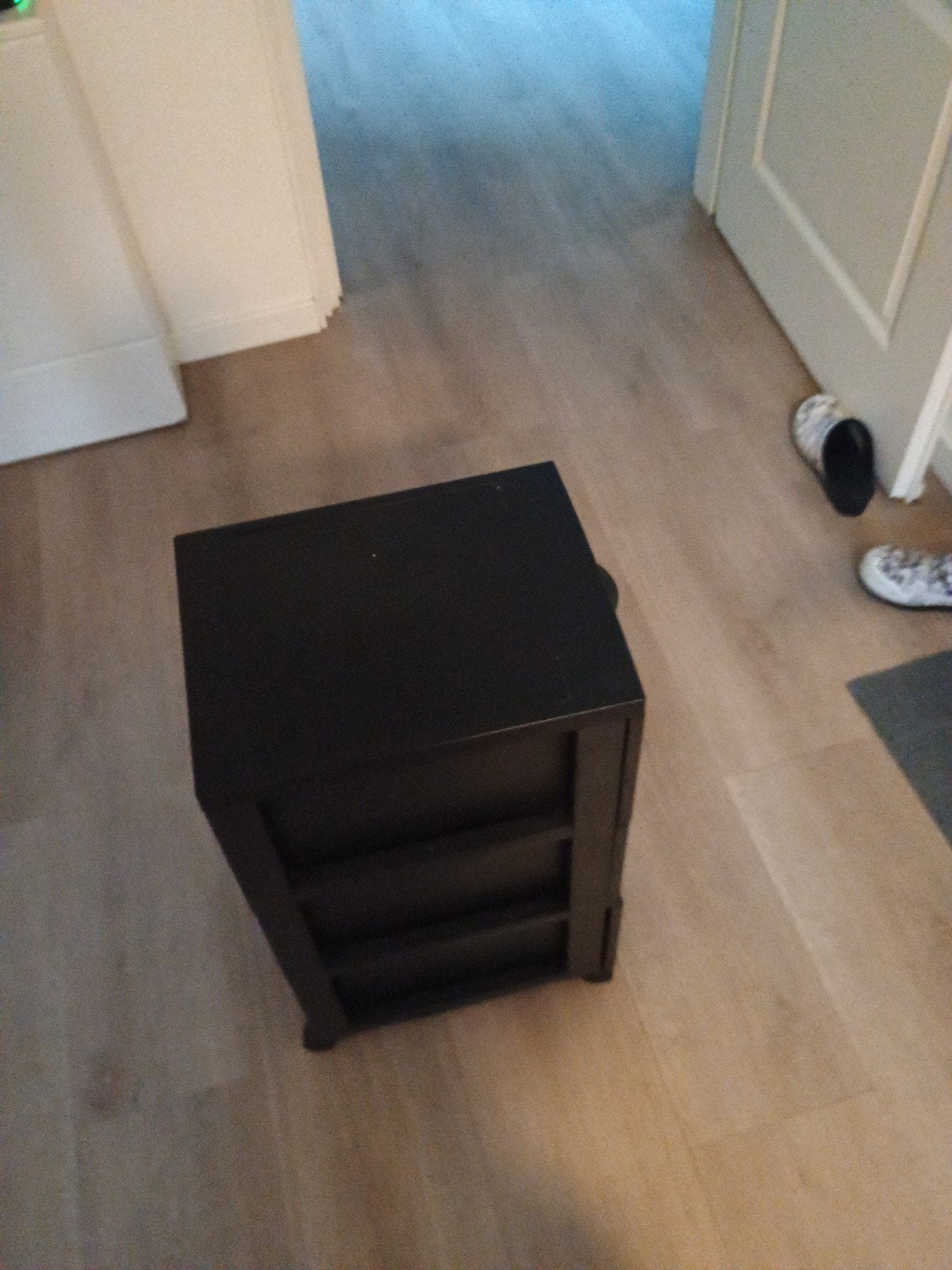 Zwarte ladekast met 3 laden, Huis en Inrichting, Kasten | Ladekasten, Ophalen, 25 tot 50 cm, Minder dan 100 cm