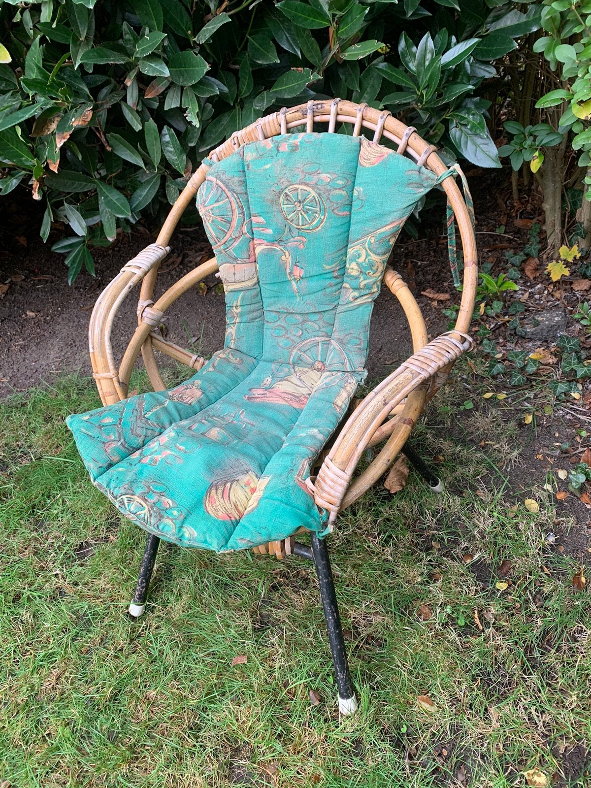Vintage rotan rohe Dirk van Sliedrecht stoel, Ophalen of Verzenden
