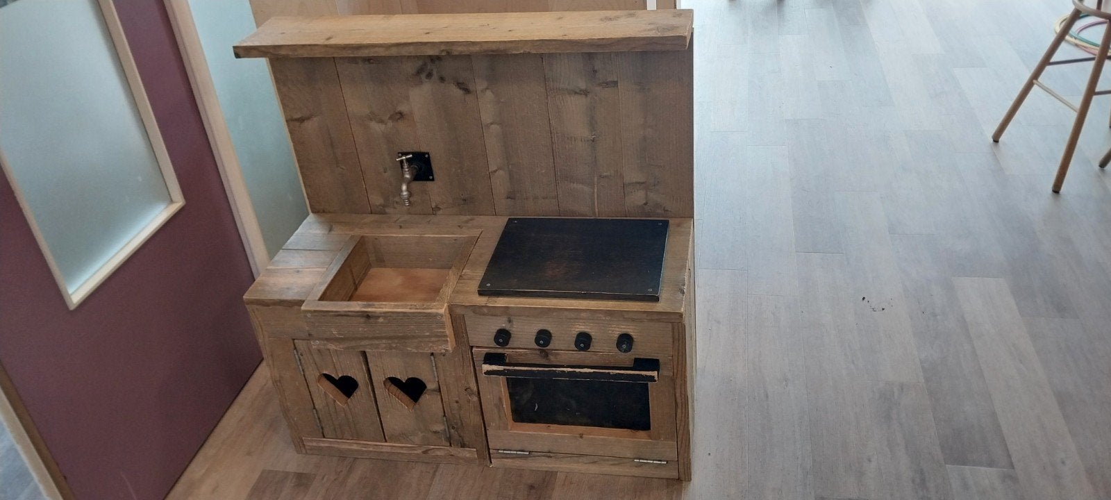stijgerhout kinderkeuken, Kinderen en Baby's, Ophalen, Gebruikt, Hout, Speelkeuken