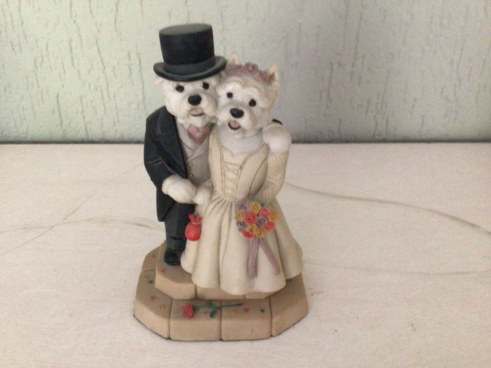 Bruidspaar Honden Beeldje - Decoratie, Ophalen of Verzenden, Gebruikt, Dier