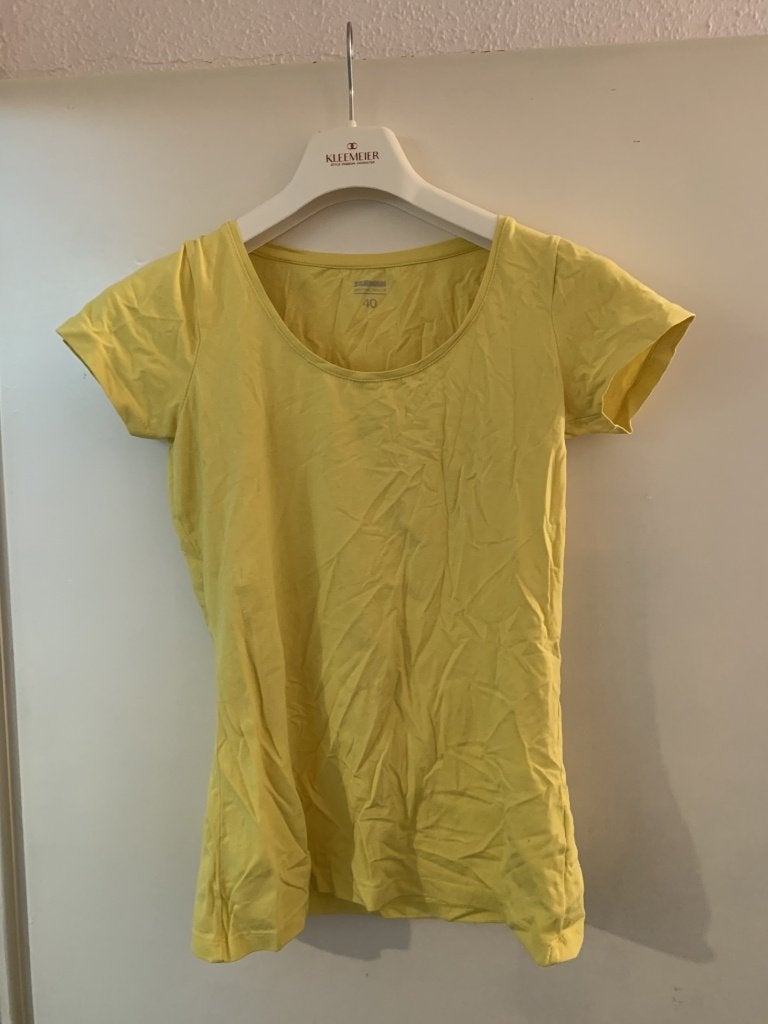 Gele T-shirt van de Zeeman. Maat L, Kleding | Dames, T-shirts, Zo goed als nieuw, Maat 42/44 (L), Geel, Korte mouw, Ophalen of Verzenden