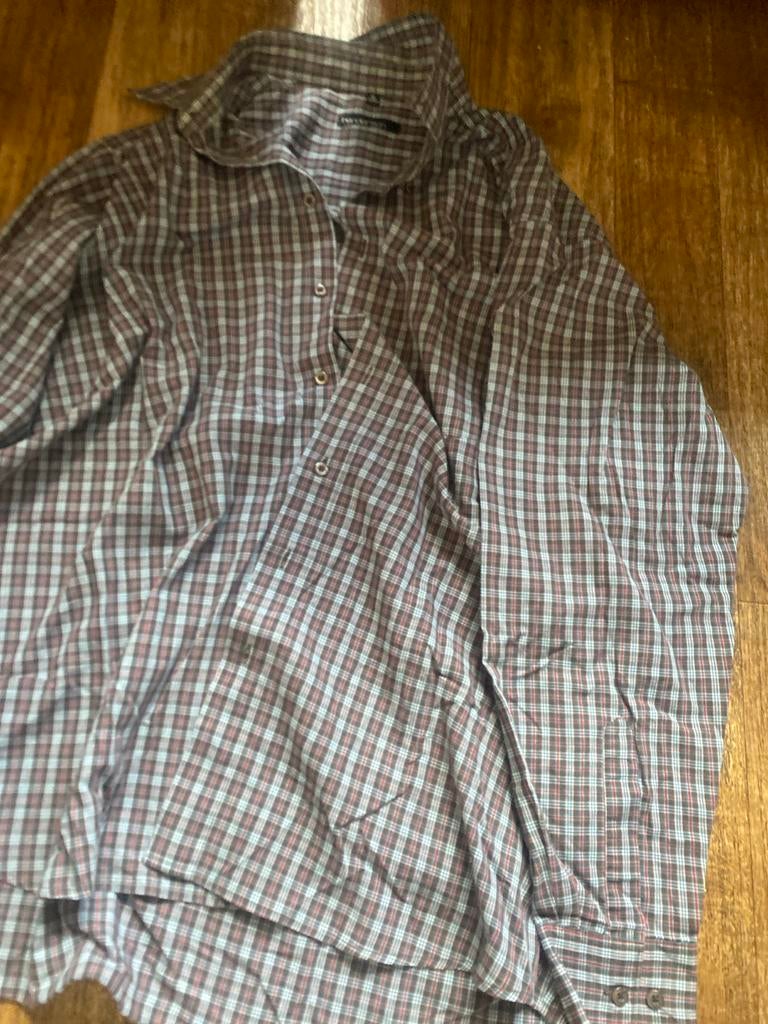 Henderson overhemd geruit XL 43/44, Kleding | Heren, Ophalen of Verzenden, Zo goed als nieuw, Overige kleuren, Halswijdte 43/44 (XL)