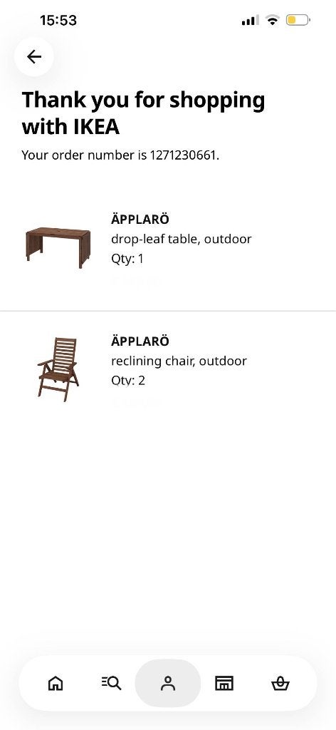 Foto 6 van IKEA ÄPPLARÖ inklapbare tuintafel met 2 stoelen