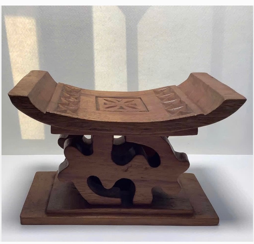 Vintage Ashanti stoel Akan Ghana Afrika “wijsheid en hoop”, Antiek en Kunst, Ophalen of Verzenden