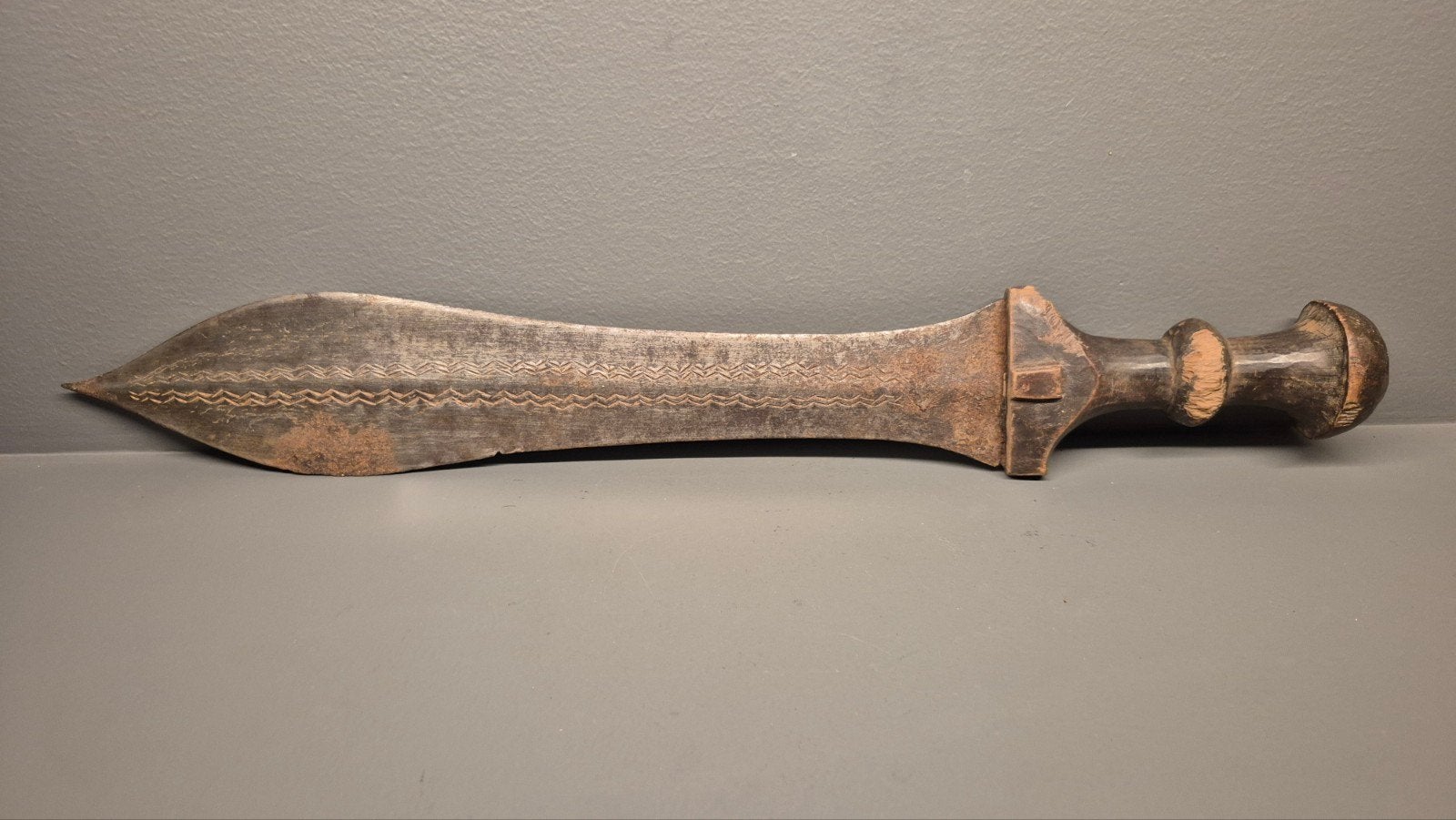 Antiek Congolees kortzwaard, 19e eeuw, 49 cm, Antiek en Kunst, Ophalen of Verzenden