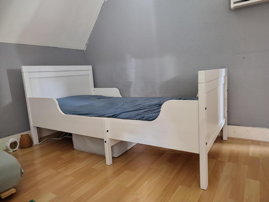 Sundvik meegroei peuterbed, Kinderen en Baby's, Kinderkamer | Bedden, Ophalen, Gebruikt, 70 tot 85 cm, Lattenbodem