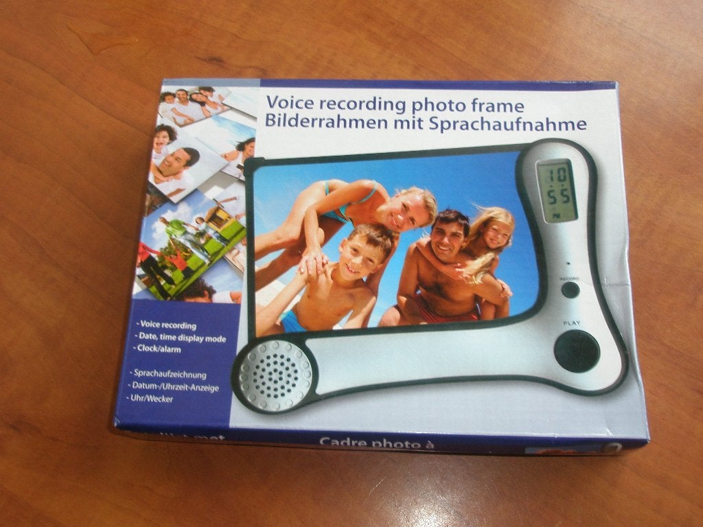 Fotolijst met spraakopnamefunctie, Audio, Tv en Foto, Fotografie | Fotolijsten, Overige typen, Grijs, Ophalen of Verzenden, Zo goed als nieuw