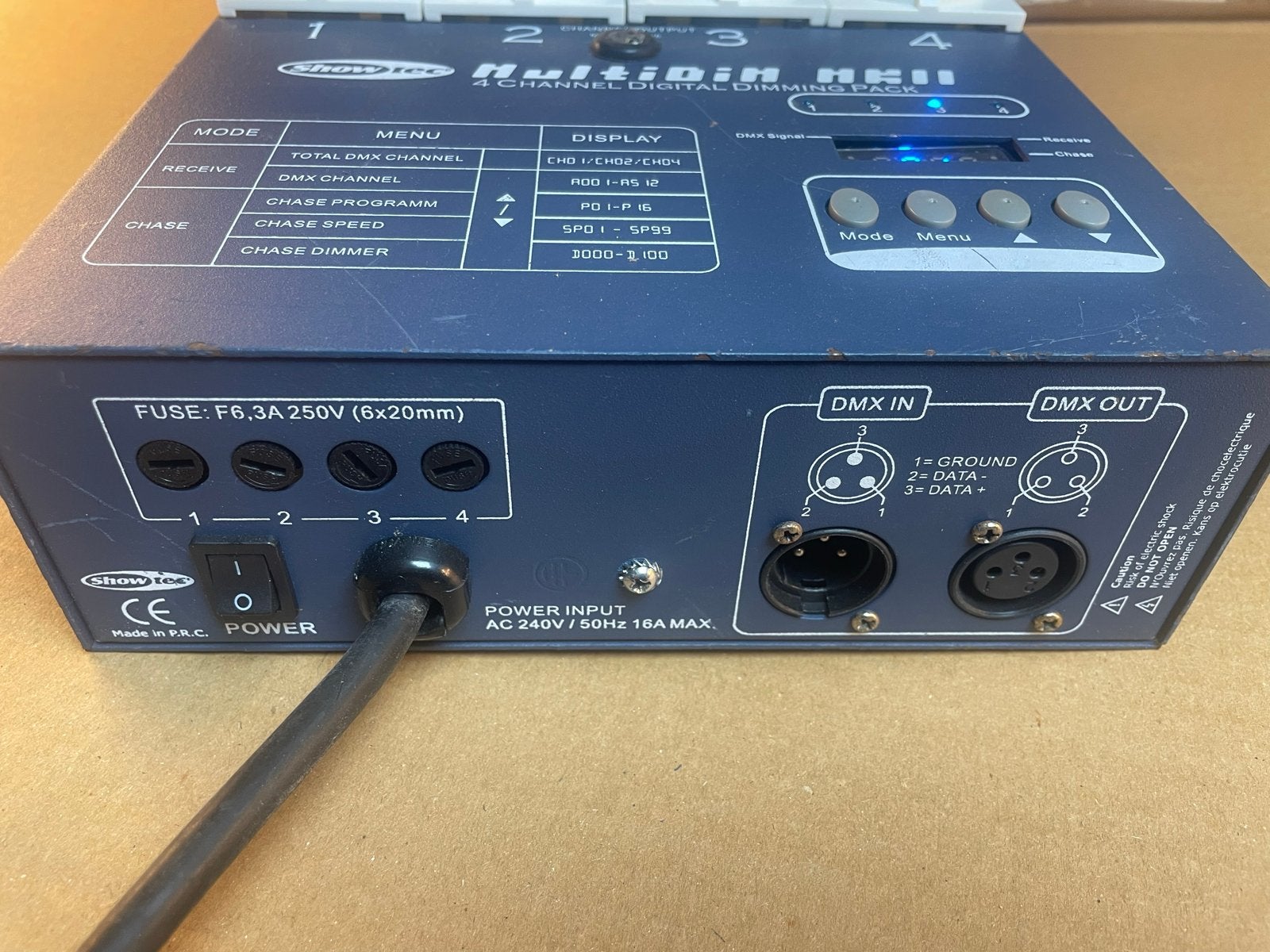 2stuks. Showtec MultiDim HKII 4-kanaals DMX Dimmerpack, Ophalen of Verzenden, Gebruikt, Licht