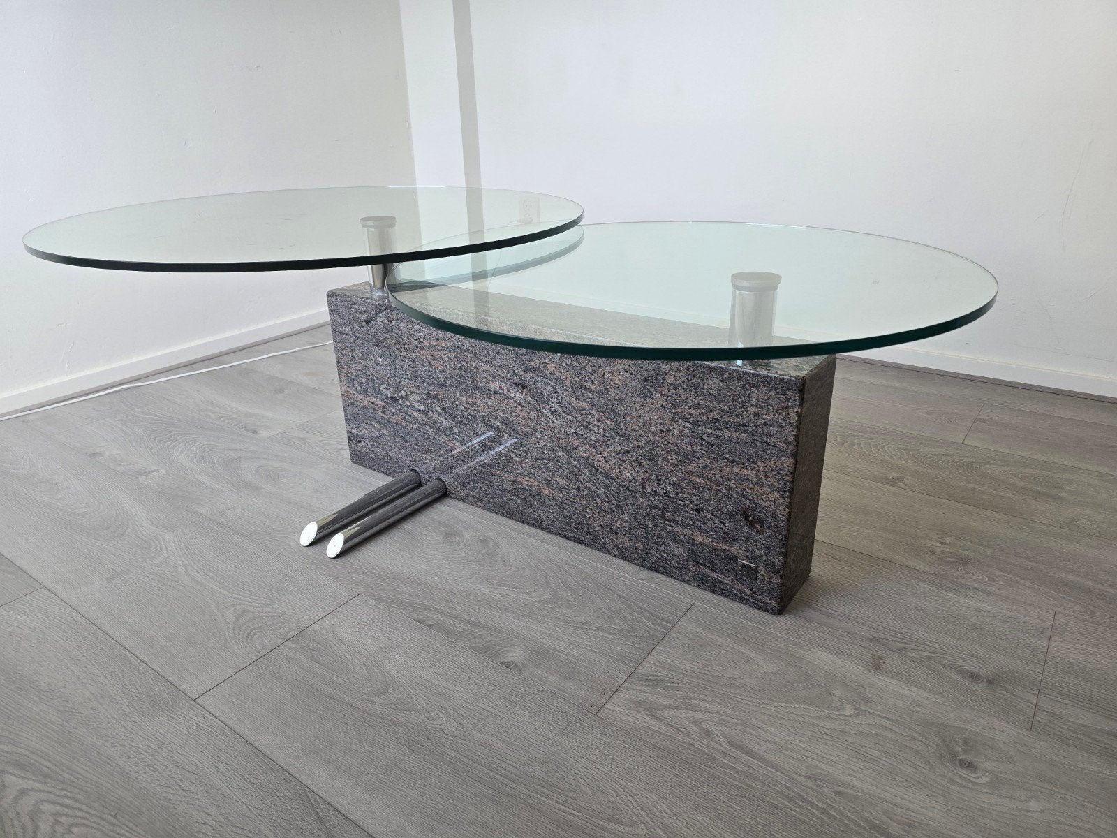Rolf Benz marmeren design salontafel, Huis en Inrichting, Tafels | Salontafels, Ophalen, Gebruikt, Design, 50 tot 100 cm