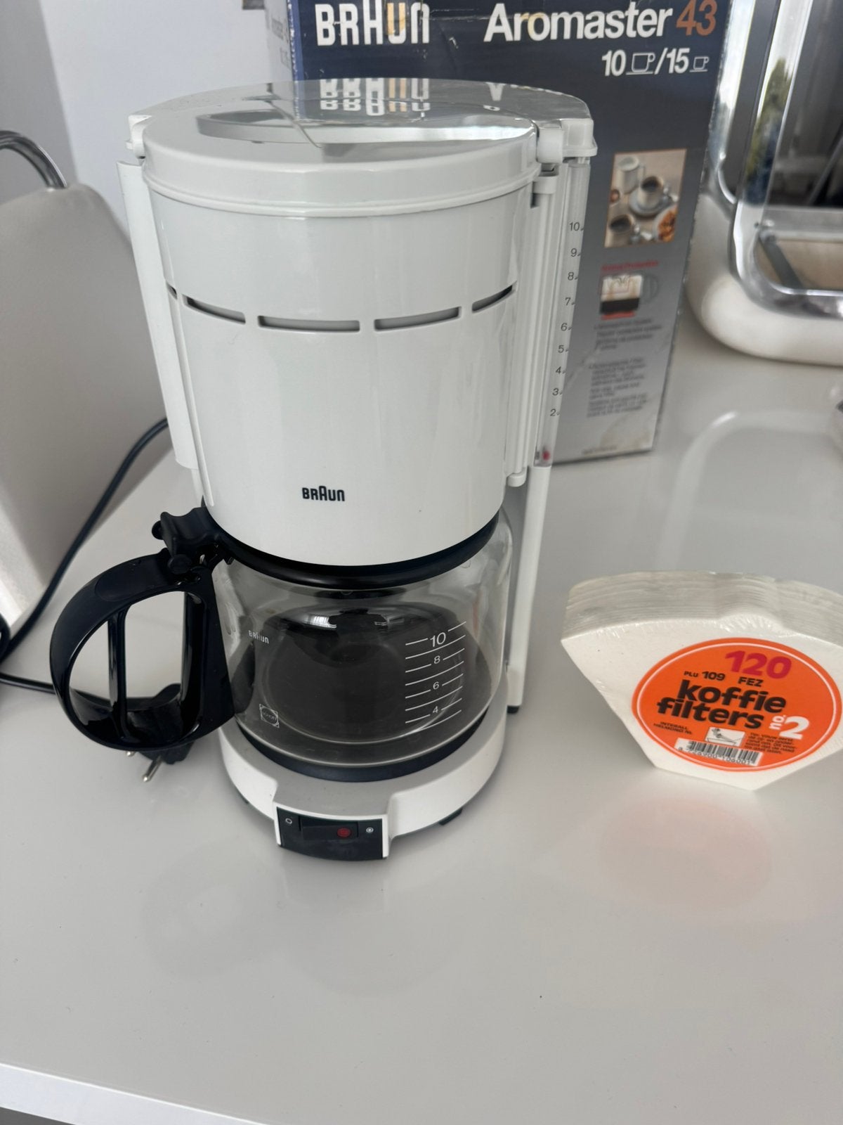 Braun Aromaster 43 koffiezetaparaat wit, 10 kopjes of meer, Ophalen of Verzenden, Nieuw, Koffiemachine
