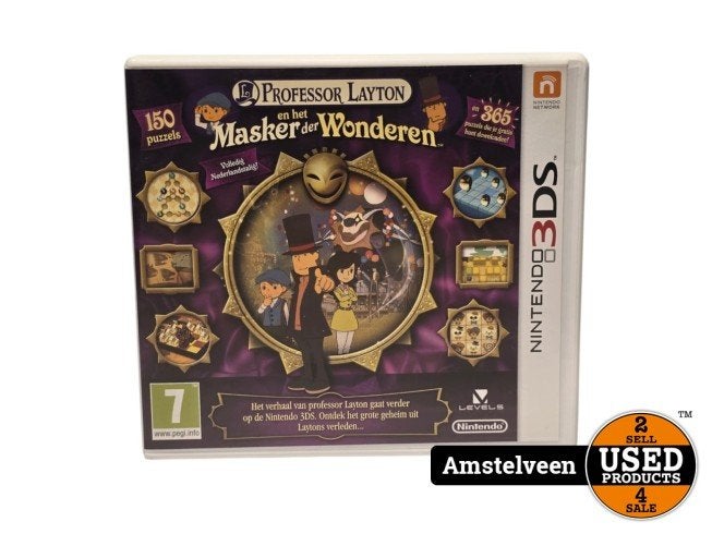 Nintendo 3DS: Professor Layton en het Masker der Wonderen, Nintendo, Gebruikt, Support@nintendo.com, 11-1 Hokotate-cho, Kamitoba, Minami-ku
Kyoto 601-8501
Japan
