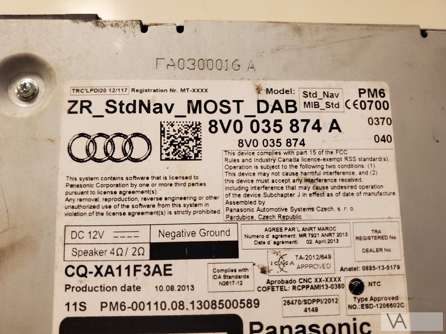 Audi A3 8v 2012 - 2019 radio navigatie module 8v0035874a DAB, Gebruikt, -, -, -