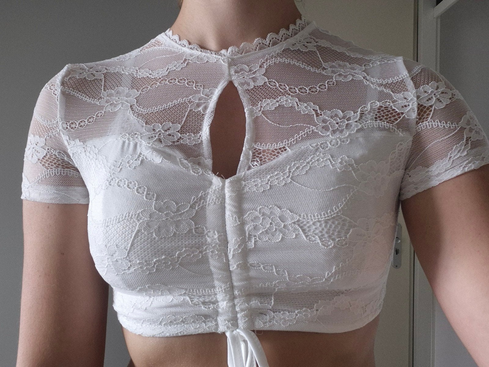 Dirndl blouse maat M, Kleding | Dames, Tops, Maat 38/40 (M), Wit, Nieuw, Ophalen of Verzenden