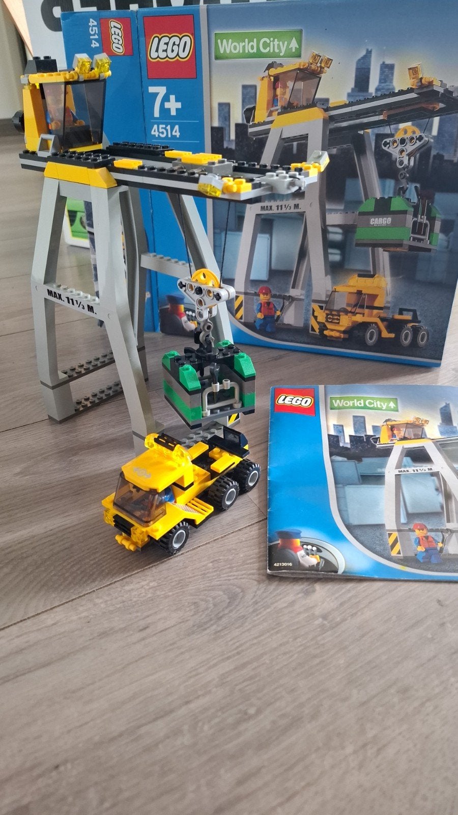 LEGO World City 4514 Kraan met vrachtwagen, Ophalen of Verzenden