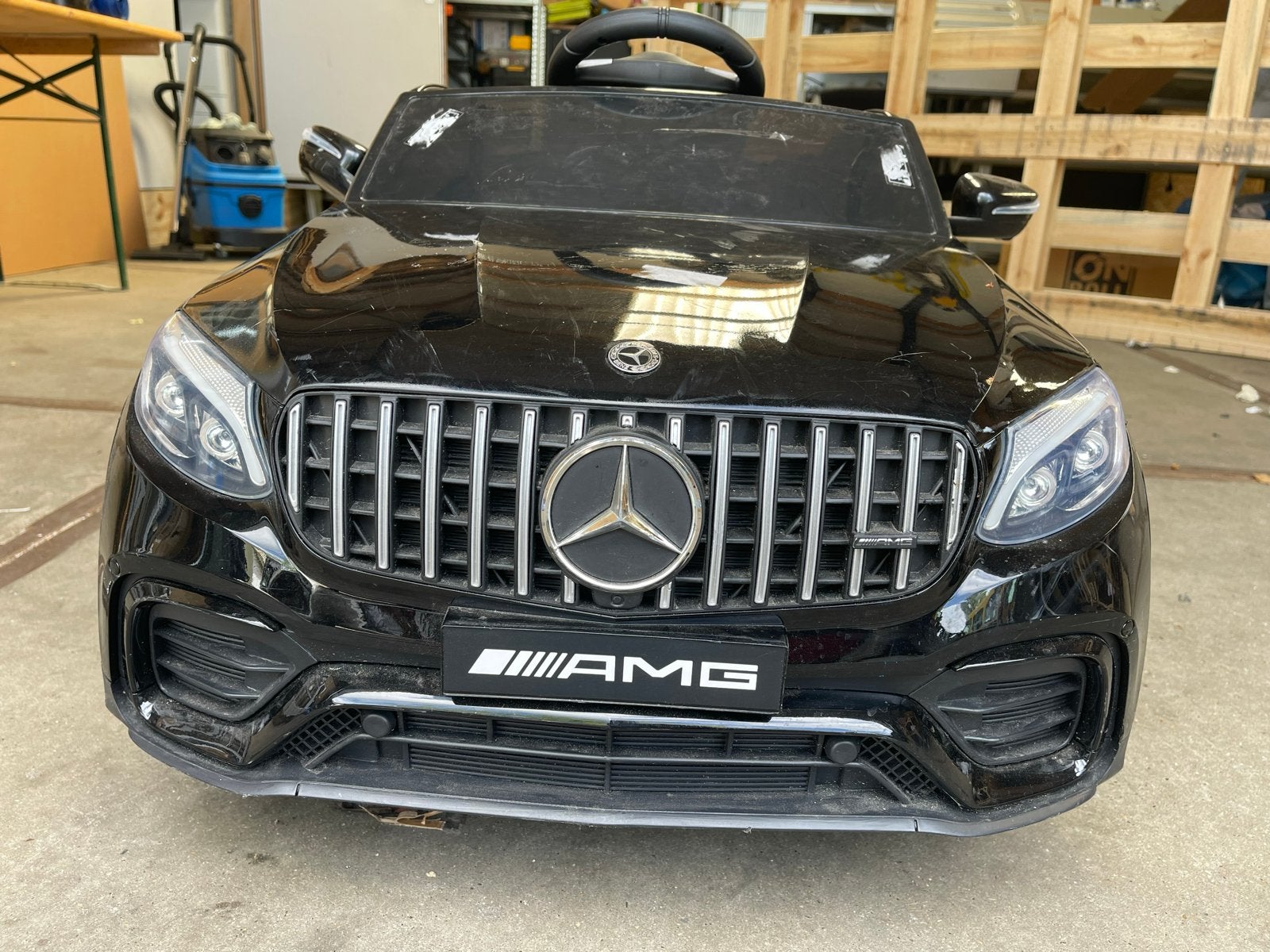 Mercedes-Benz GLC 63S AMG Kinderauto Elektrisch Zwart, Ophalen of Verzenden, Gebruikt, Afstandsbediening