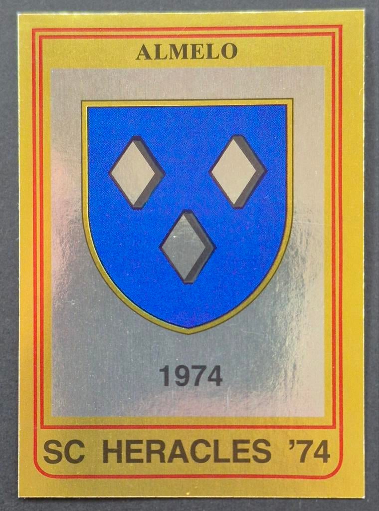 Panini sticker clublogo SC Heracles, 1984/1985, Ophalen of Verzenden, Zo goed als nieuw, Sticker