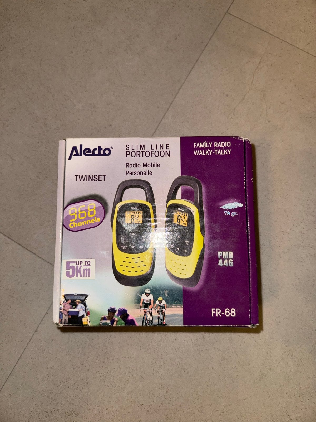 Alecto FR-68 Slim Line Portofoon Twinset - PMR 446, Ophalen, Zo goed als nieuw, 2 to 5 km, Portofoon of Walkie-talkie