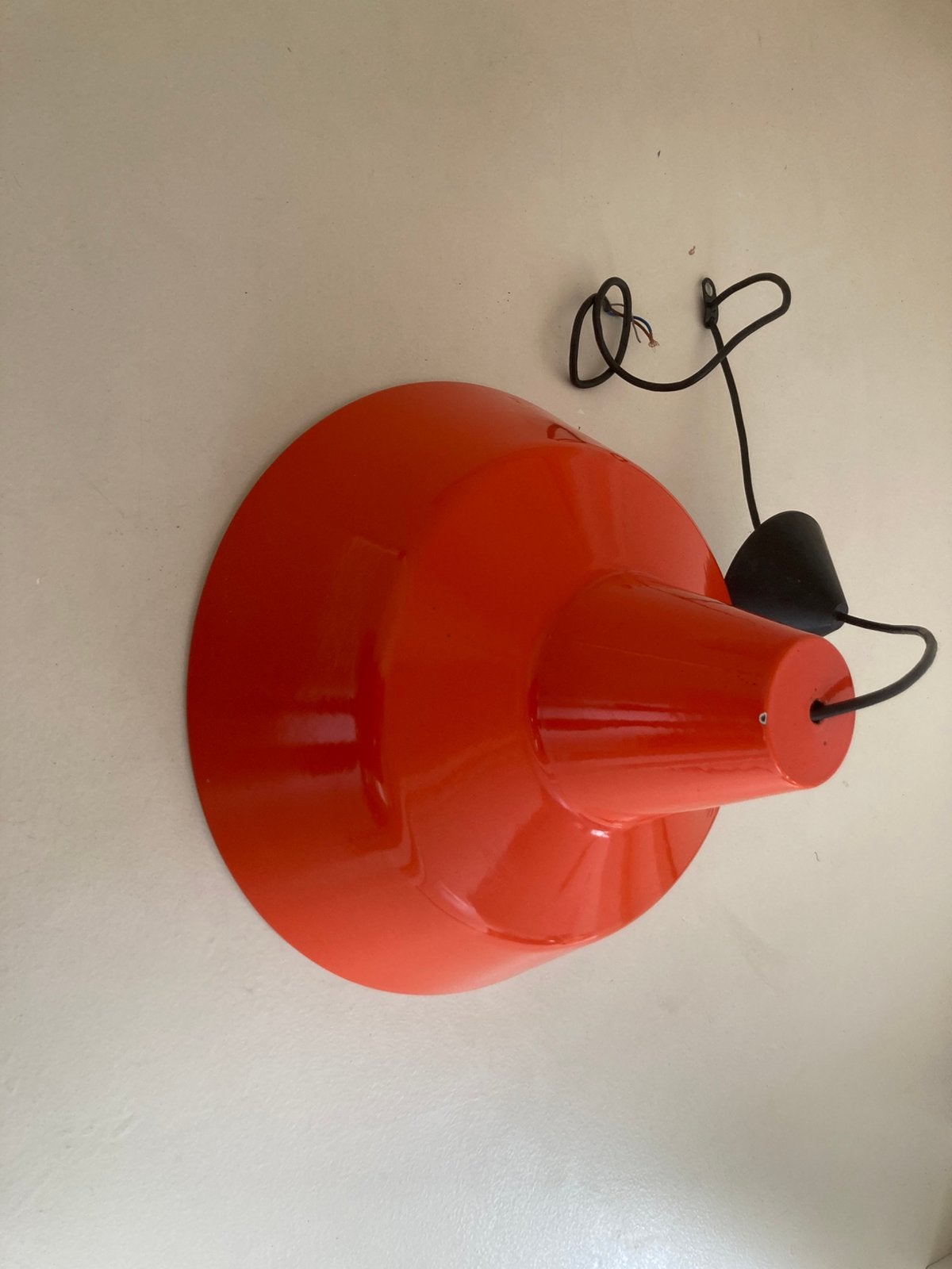Oranje retro design lamp, Ophalen, Zo goed als nieuw