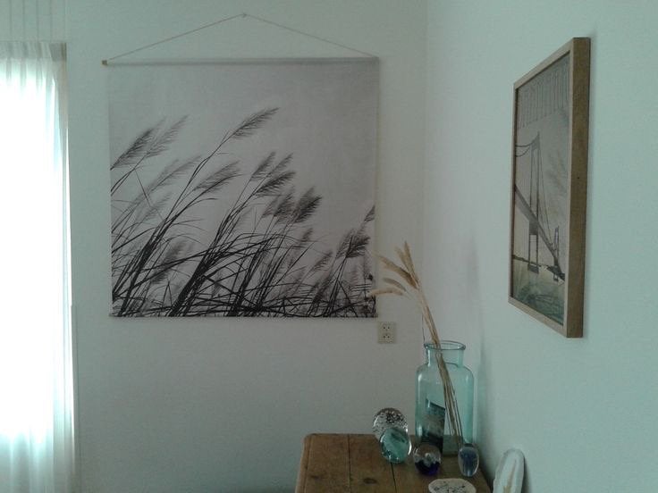 Poster van wuivend riet in zwart-wit, alleen ophalen, Ophalen