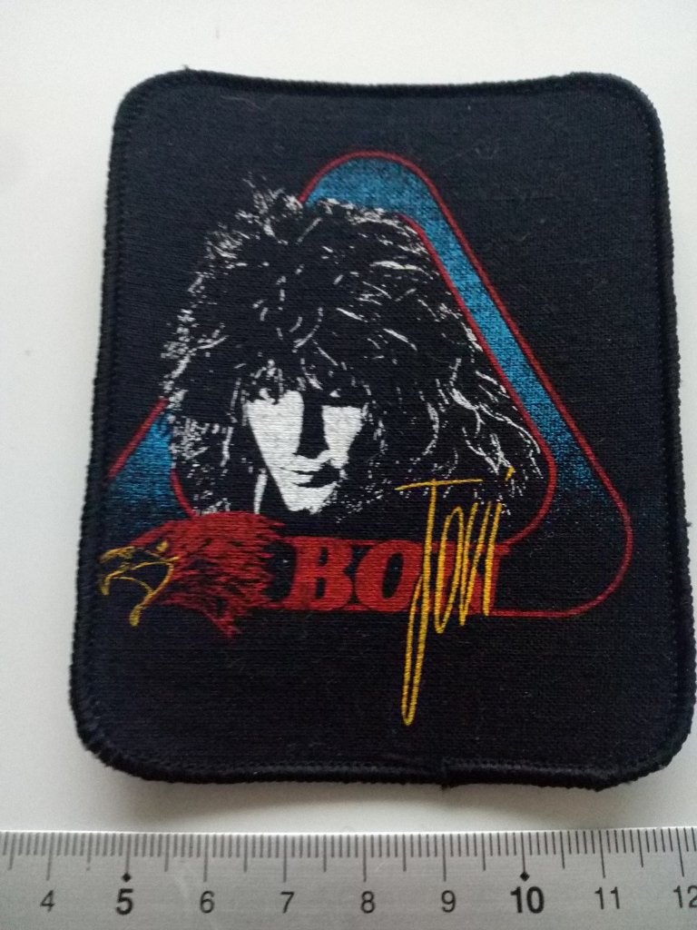 Bon Jovi  leuke zeldzame vintage 80's patch 28, Verzenden, Nieuw, Kleding