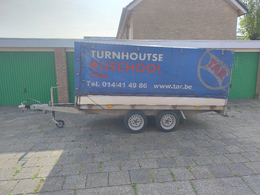 WAGENBOUW SARIS TANDEMASSER DICHT HUIF 2000KG, Ophalen