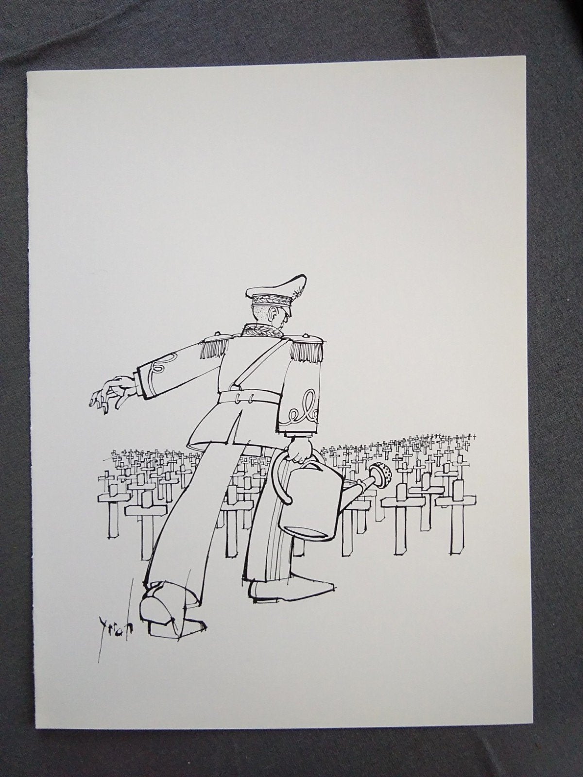 Yrrah spotprent jaren 70-80, Ophalen of Verzenden, 1960 tot 1980, Gebruikt, Overige onderwerpen