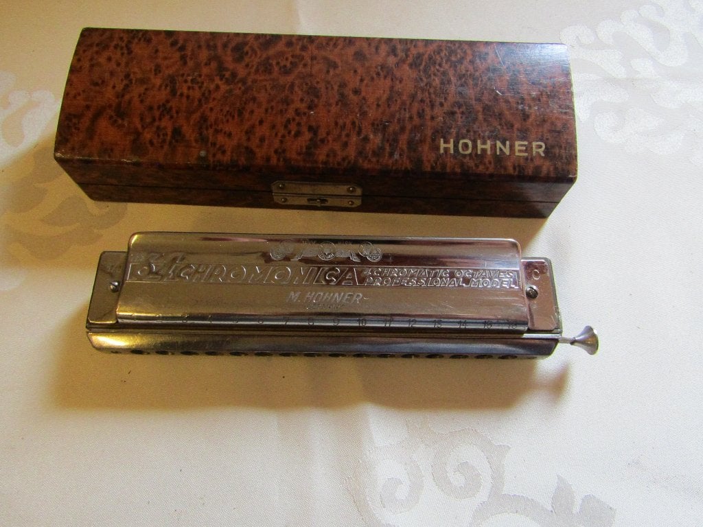 Hohner The 64 Chromonica model 280, Ophalen of Verzenden, Zo goed als nieuw, Met koffer of doosje, C-mondharmonica