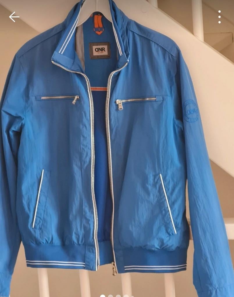 Blauwe heren zomerjas maat 48 van DNR, Ophalen of Verzenden, Zo goed als nieuw, Maat 48/50 (M), Blauw