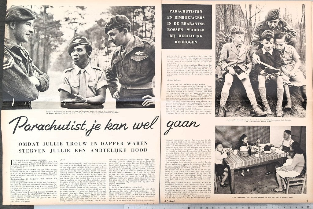 Leger Indië 1950;Ind. para's en rimboejagers hier bedrogen, Verzamelen, Verzenden, 1940 tot 1960, Gebruikt, Overige onderwerpen