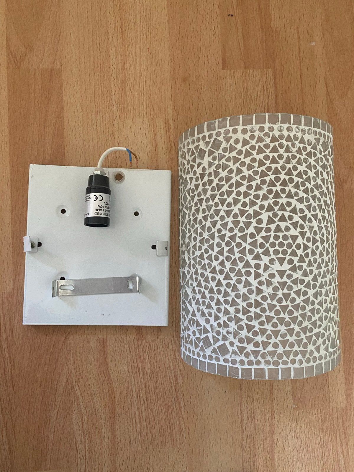 Marokkaanse glazen wandlamp met mozaïek effect, Huis en Inrichting, Gebruikt, Meerkleurig, Overige fittingen, Ophalen of Verzenden