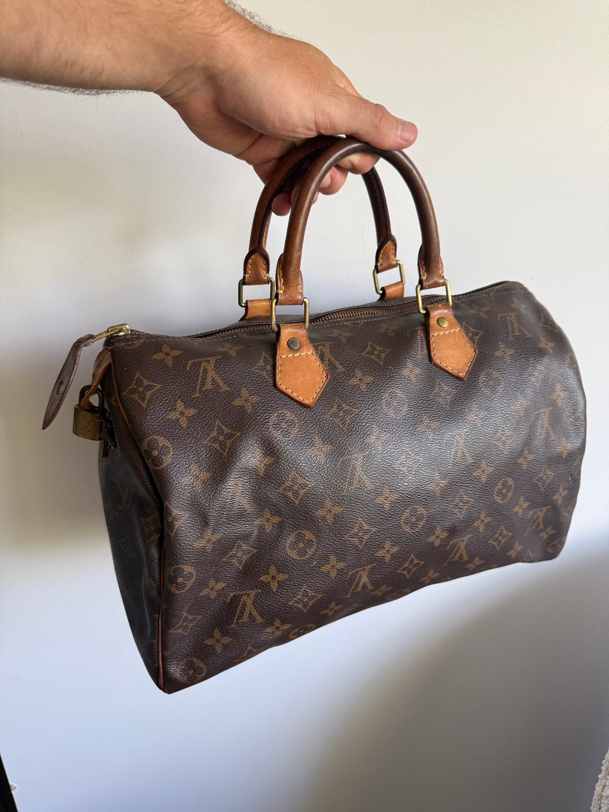 Louis Vuitton Speedy 35 Handtas, Ophalen of Verzenden, Zo goed als nieuw, Zwart, Handtas