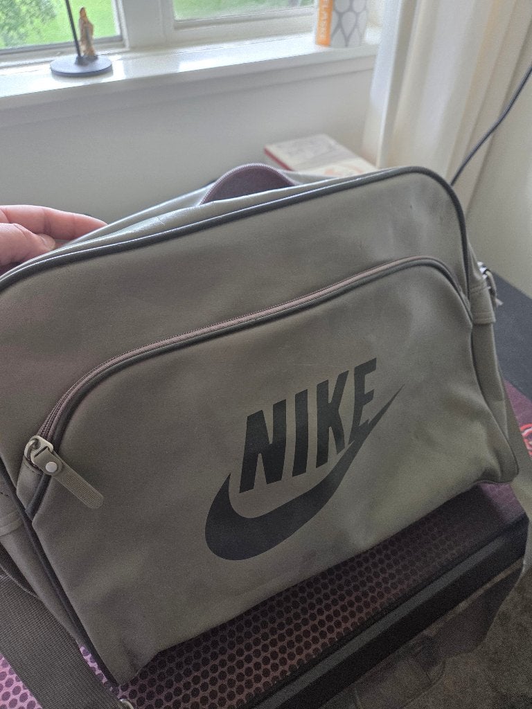 Nike Vintage Schoudertas Retro - Grijs, Ophalen, Gebruikt, Grijs