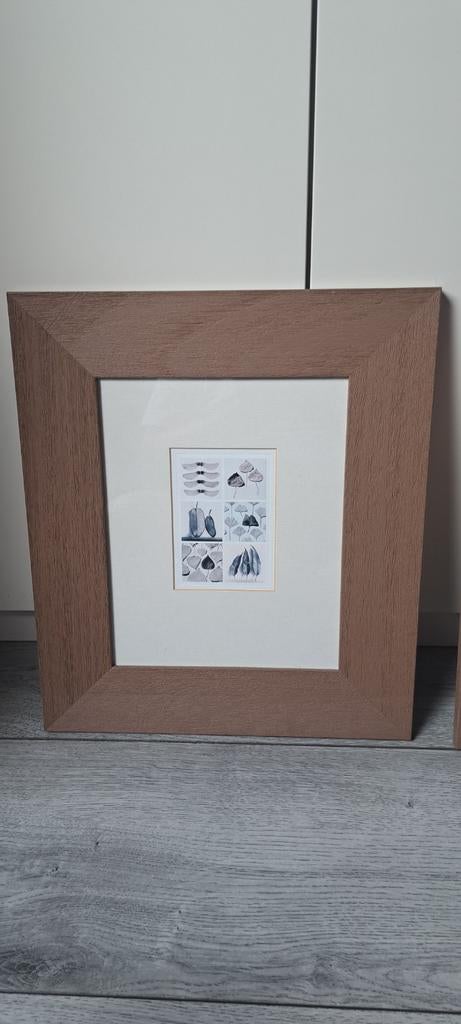 Set van 2 ingelijste kunstprints - abstracte vormen, Antiek en Kunst, Ophalen