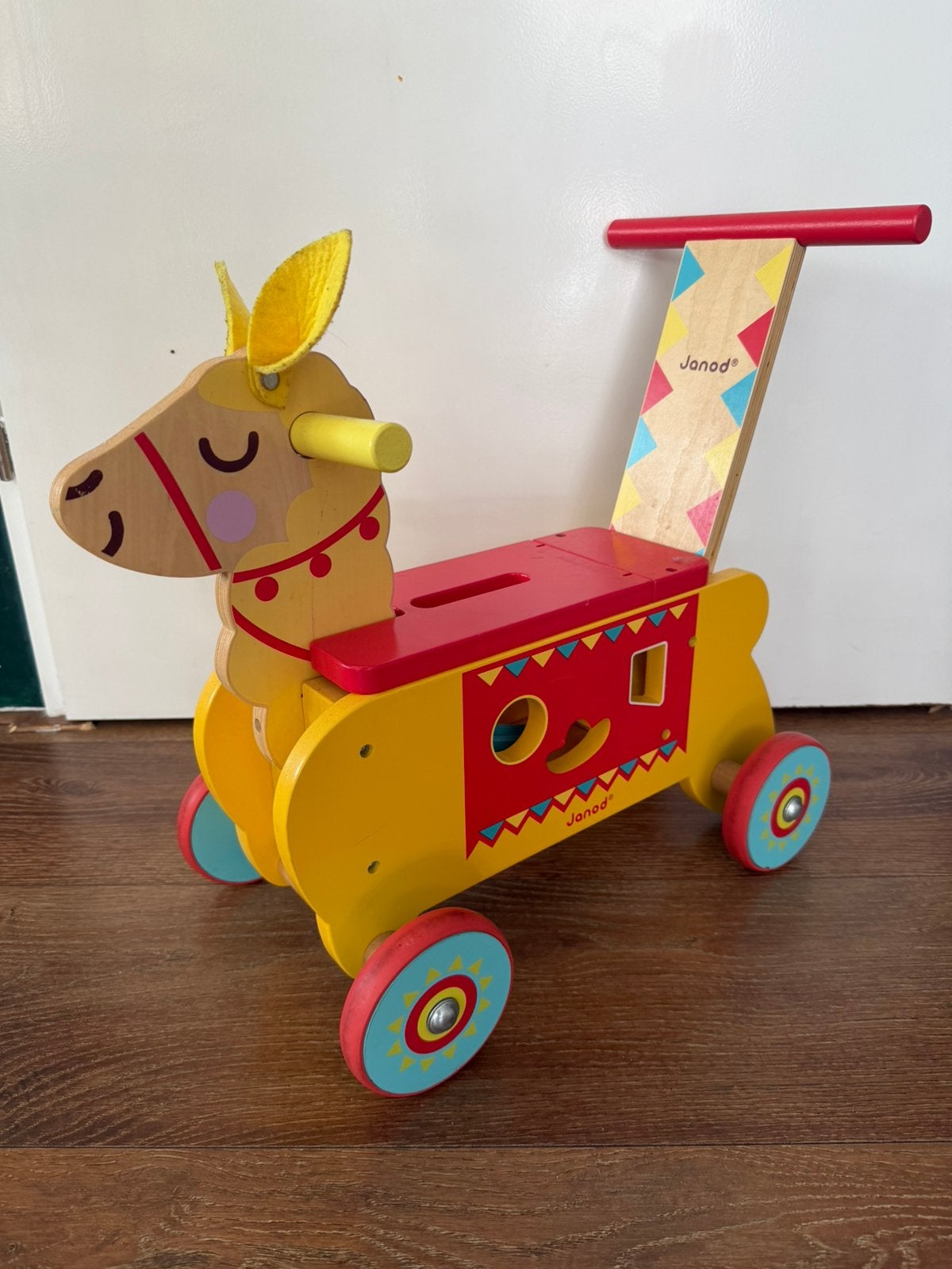 Janod loopwagen, Ophalen of Verzenden, Gebruikt, Duw- of Trekspeelgoed
