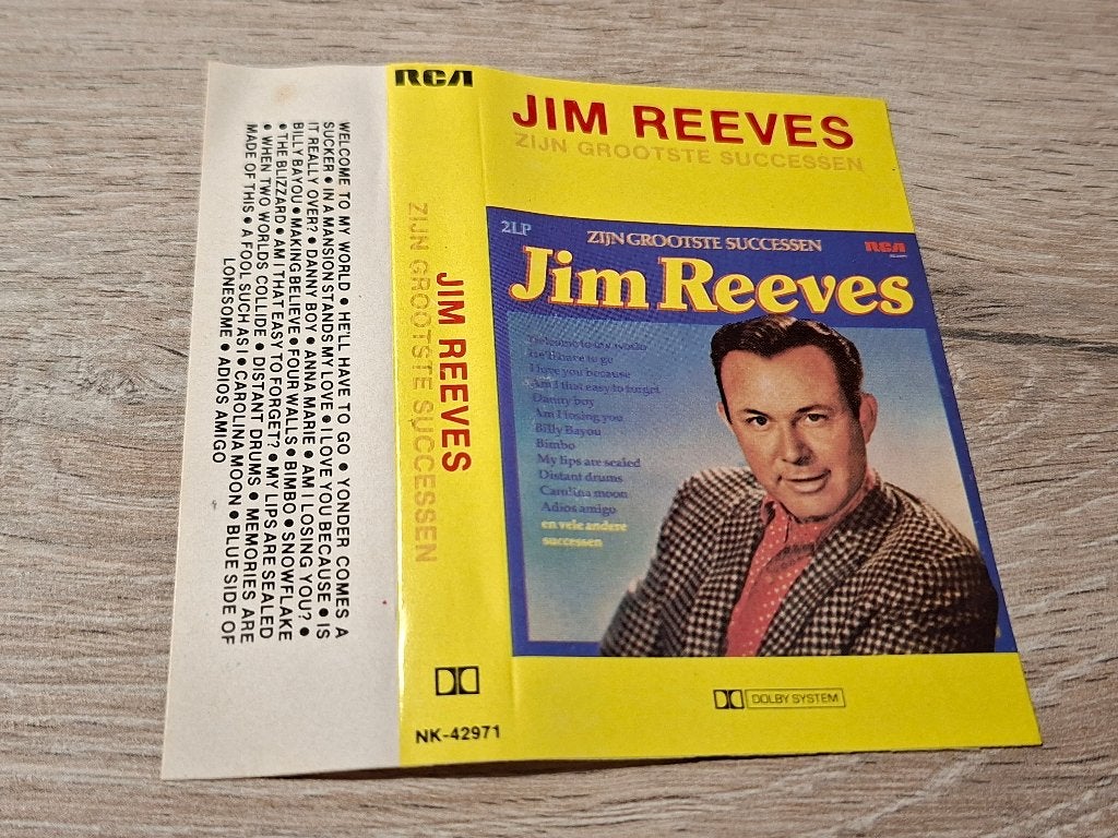 JIM REEVES - ZIJN GROOTSTE SUCCESSEN (MC), 1 bandje, Ophalen of Verzenden, Zo goed als nieuw, Origineel