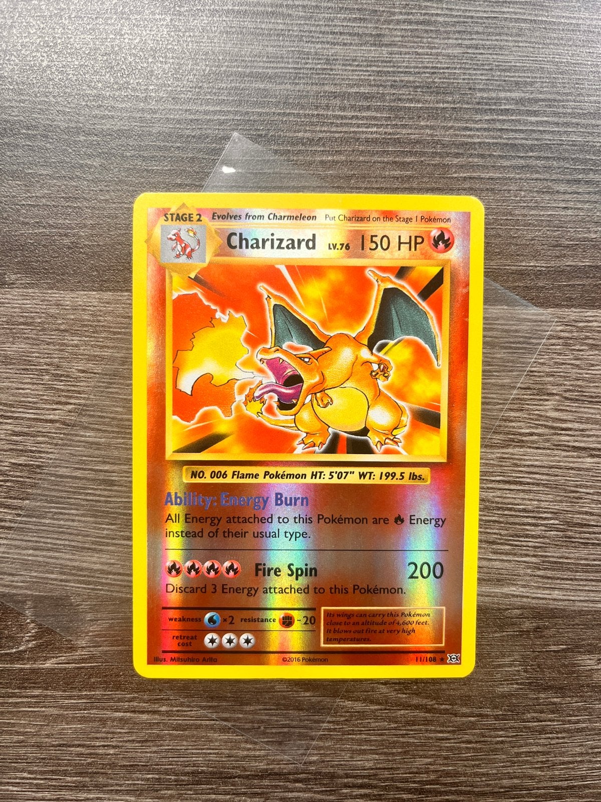 Charizard reverse holo 2016, Ophalen of Verzenden, Zo goed als nieuw
