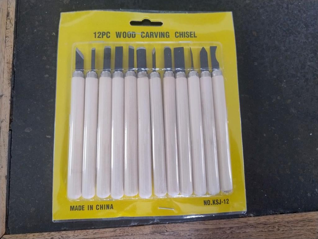 12-delige Houtsnijset - Nieuw in verpakking, Doe-het-zelf en Verbouw, Gereedschap | Handgereedschap, Nieuw, Ophalen of Verzenden