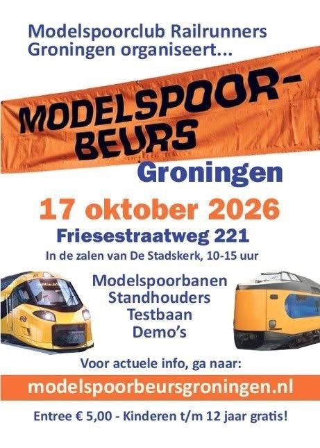 Modelspoorbeurs Groningen 17 okt 2026, Ophalen, Zo goed als nieuw, Gelijkstroom, Overige merken