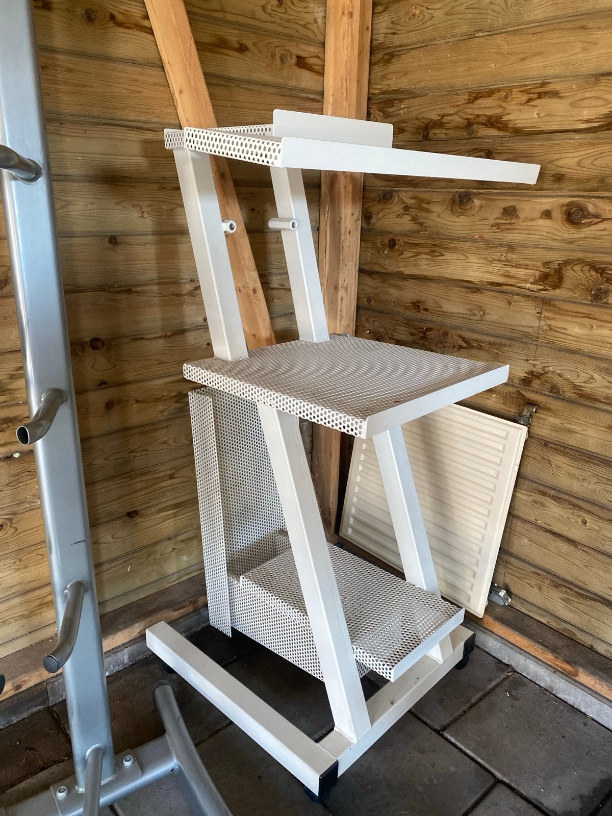 Verrijdbare computer tafel - Compact en Praktisch, Ophalen, Gebruikt, 70 tot 120 cm, Metaal