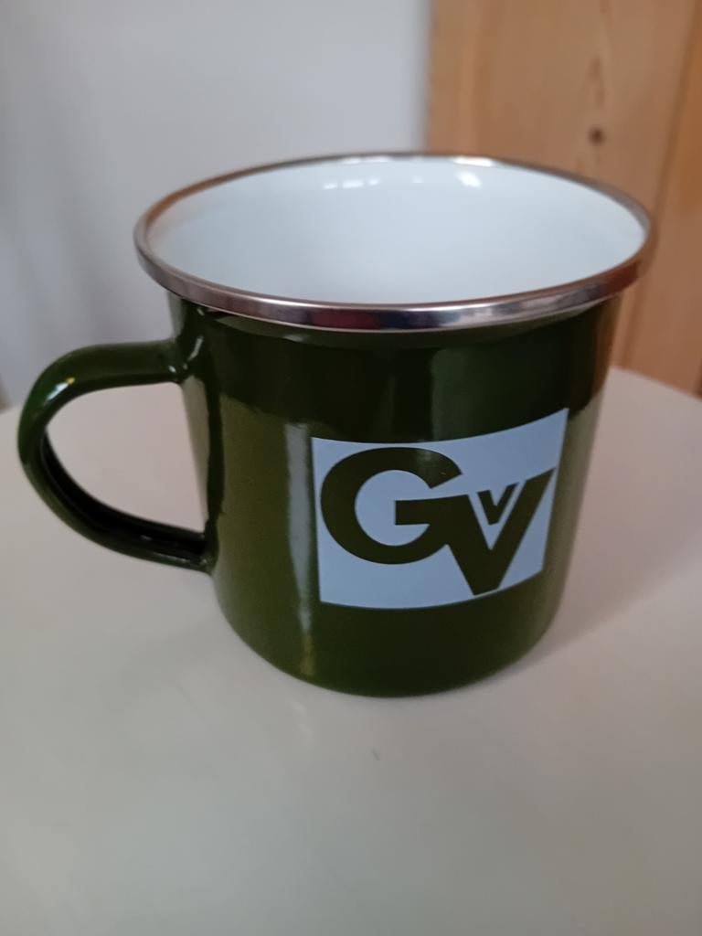 Groene emaille mok, Ophalen, Overige stijlen, Kop(pen) en/of Schotel(s)