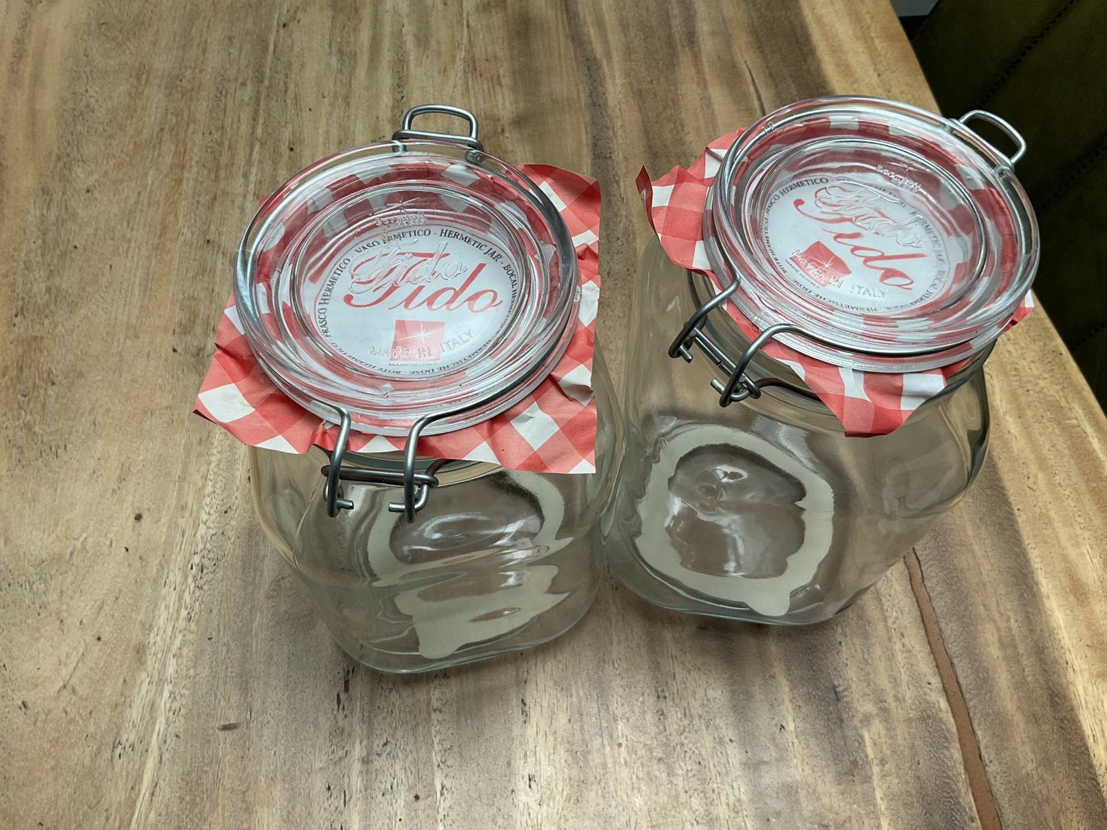 NIEUW!!! Twee weckpotten van merk Fido. KOOPJE!!!, Ophalen of Verzenden, Nieuw, Glas, Pot, Bus of Blik