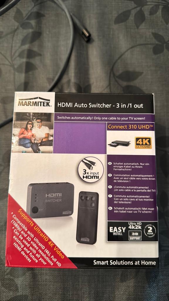 HDMI Auto Switcher - 3 in/ 1 out, Ophalen of Verzenden, Nieuw