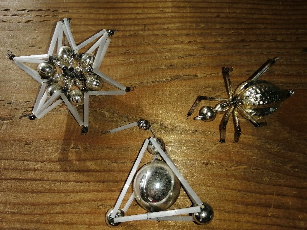 kerstversiering Gablonzer - Spin - Ster - driehoek, Diversen, Ophalen of Verzenden, Zo goed als nieuw