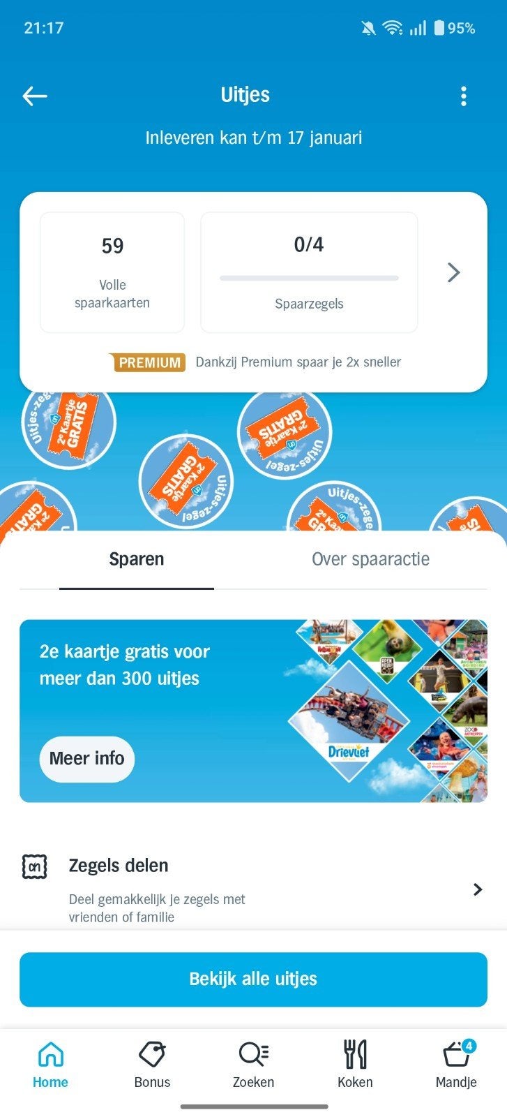 AH Uitjes spaarkaarten zegels, Verzamelen, Albert Heijn, Ophalen